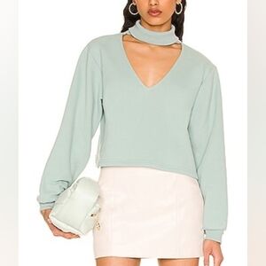 Lovers + Friends Choker Style Cropped Sweashirt